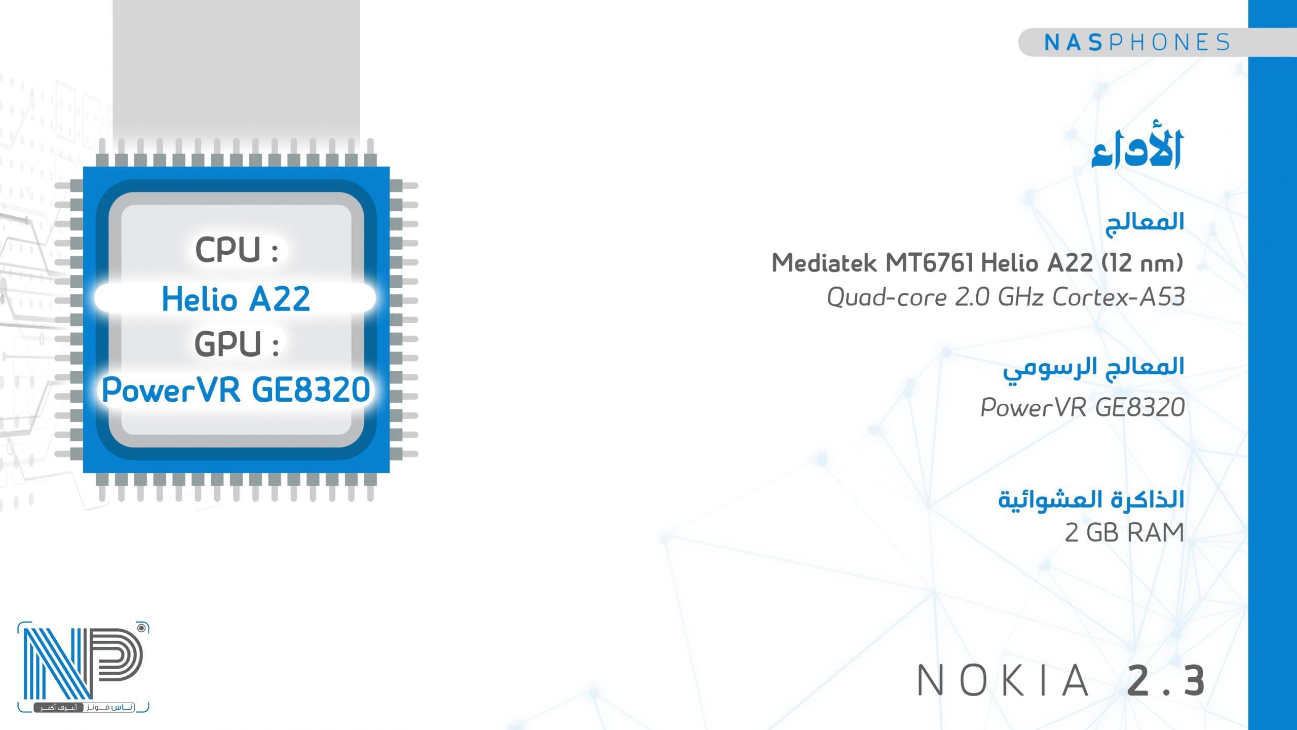 أداء موبايل Nokia 2.3