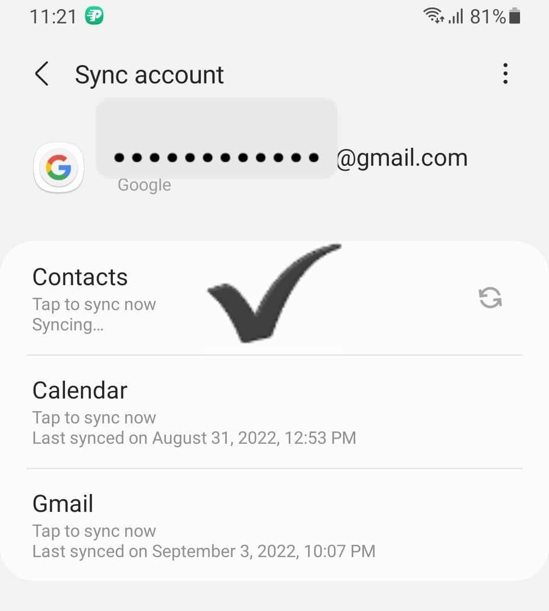 نقل جهات الاتصال من الايفون إلى الاندرويد باستخدام حساب Google.