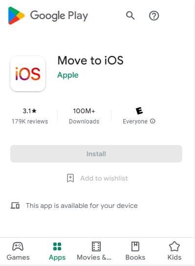 تطبيق Move To ios