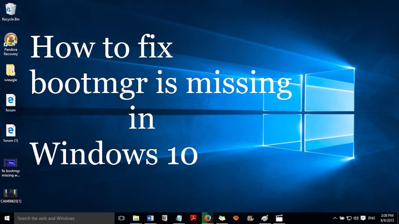 كيف تحل مشكلة Bootmgr التي لا تحتوي على Windows 10؟